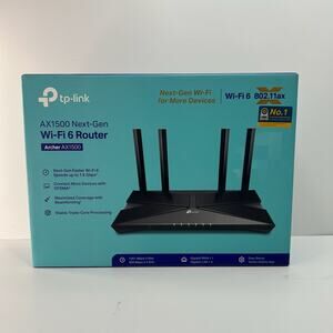 TP-Link Router AX1500 Archer, Wifi 6, 802.11ax, 1.5 GBPS Dual Band